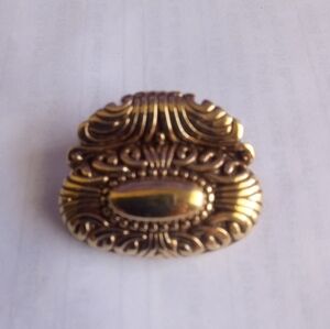 Vintage Slide Pendant Scarf Slide Premier‎ Design Gold Tone Oval Fashion Jewelry
